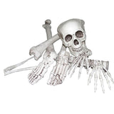 TD® Sac d'Os 8 pièces en plastique pour Décoration / Halloween ,Soirée à Thème/ Terrifiant /Crâne mains pieds Buste