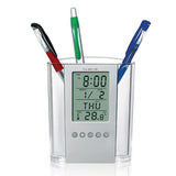 TD® Pot à Crayon/Stylo Numérique LCD Bureau Alarme Horloge Calendrier Minuterie Température/ Horloge Électronique