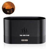 TD® Humidificateur simulation créative flamme aromathérapie machine atmosphère lampe chambre salon voiture lumière douce avec sommei