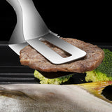 304 spatule à steak épaisse pinces alimentaires en acier inoxydable dent d'entraînement des aliments pinces à barbecue