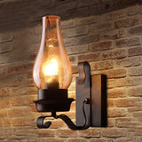 Style américain rétro mur lampe personnalité simple créatif restaurant chambre couloir escalier en fer forgé applique murale