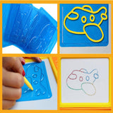 TD® Grande planche à dessin magnétique en plastique dessin animé couleur planche à dessin effaçable tableau d'écriture pour enfants