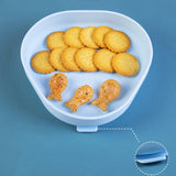 TD® Assiette plate triangulaire avec ventouse bol en silicone de qualité alimentaire vaisselle antidérapante anti-chute anti-brûlure