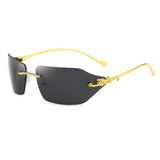 TD® Lunettes de soleil  Sans monture   Protection UV  Décoration du pare-soleil  Lunettes de soleil fashion  Lunettes à tête de léop