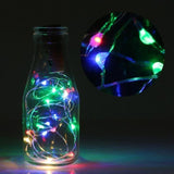 TD® Guirlande Lumineuse LED Bouchon Bouteille à Pile Eclairage Étanche avec 15 LED x1.4M pour DIY Mariage Fête, Multicolore