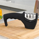 TD® aiguiseur de couteaux professionnel manuel 3 en 1 outil affûtage de poche acier céramique antidérapant portable manche plastique
