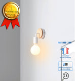 TD® Applique murale en bois massif salon couloir couloir enfants lampe à tête unique LED salle à manger chambre chevet applique 6