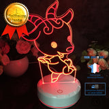 TD® LAMPE A POSER Mixte - Touch Veilleuse 3D Lampe de table en acrylique Signes du zodiaque - Mouton - blanc MIDENG™