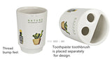TD® Ensemble accessoires salle de bain cadeau toilette WC de lavage déco céramique style nordique lot quatre pièces kit gobelet savo