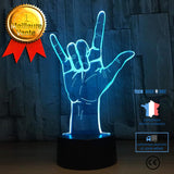 TD® Lampe optique poser décoratif tactile 7 couleur illusion optique - modèle rockstar - faible consommation câble USB ou 3 piles AA