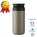 TD® Tasse à café bureau en acier inoxydable flacon à vide tasse à café mode étudiant portable créatif voiture entreprise tasse à eau