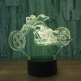 TD® Lampe optique poser décoratif tactile 7 couleurs illusion optique - modèle moto - faible consommation câble USB ou 3 piles AAA