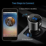 TD® C26S Transmetteur FM Bluetooth pour voiture,Récepteur sans fil Bluetooth In-Car Lecteur MP3 Adaptateur radio Kit voiture avec 5V
