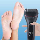 TD® Râpe à pieds intelligente exfoliante électrique callosités couleur noir rechargeable lampe écran OLED électrique rotation 360° U