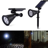 TD® Lampes solaire 4 LED Soleil 2pcs Extérieure/ jardin Eclairage recharge solaires 1.5w 200 Lumen réglable angle de 90 °