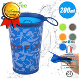 Sports de plein air protection de l'environnement portable TPU pliant tasse d'eau douce tasse d'eau courante marathon tasse d