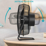 TD® 5000mAh 8 pouces usb charge petit dortoir étudiant vent fort ménage ventilateur de circulation d'air de bureau peut être chronom