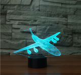 TD® Nouvel avion 3D veilleuse télécommande tactile colorée LED lumière visuelle lampe de table cadeau créatif