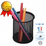 TD® Pot à Crayons en Maille Noir/ Fournitures de bureau Boîte de rangement pour stylo Pratique