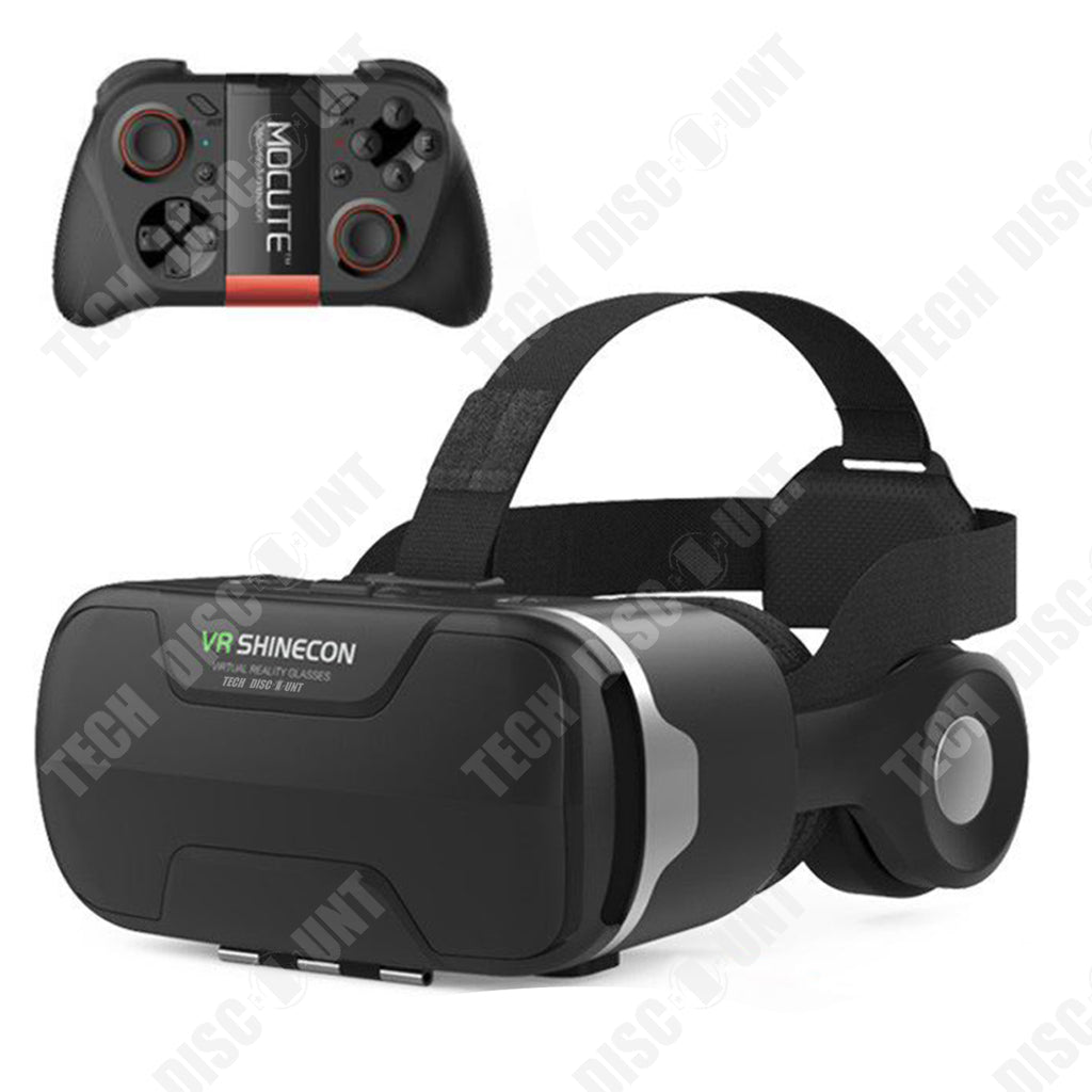 TD® Casque de Réalité Virtuelle 3D IMAX Vidéo lunettes pour les Films Jeux 4-6 pouce avec manette Téléphones Intelligents + Bluetoot