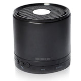 TD®  Enceinte sans fil cylindrique portable noire mini haut-parleur bluetooth portable, audio sono musique haut-parleur cadeau audio