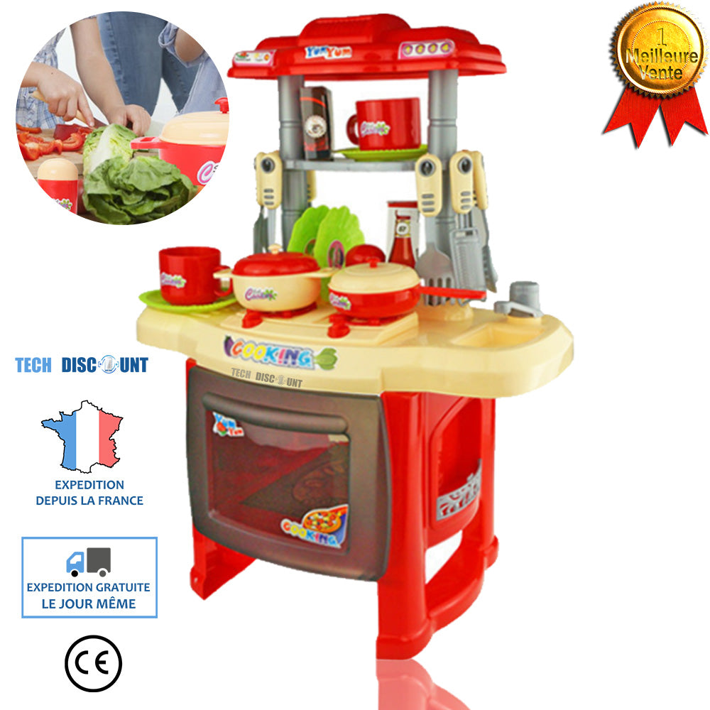 TD® Jouets de cuisine Set pour Enfants dînette vaisselle simulation éducatifs ludiques apprentissage couleurs sons interactif jeu