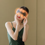 TD® Masque oculaire à vapeur pour appareil de massage des yeux, compresse chaude rechargeable, protège les yeux et soulage la fatigu