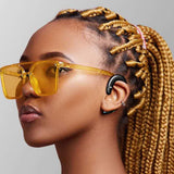 TD® Casque Bluetooth binaural à conduction osseuse monté sur l'oreille super longue veille sans casque Bluetooth intra-auriculaire