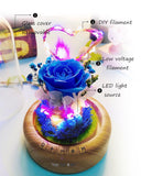 TD® rose éternelle lumière LED décoration mobilier intérieur enceinte bluetooth cadeau atmosphère magique écologique solide