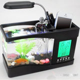 TD® aquarium electrique lampe led 30 cm organisateur de bureau enfant noir fille interieur maison pas cher design eclairage mini