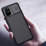 TD® Convient pour OnePlus 8T étui de téléphone portable noir miroir couvercle coulissant lunettes tout compris étui protection de bo