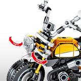TD® Blocs de construction pour enfants intelligence éducative assemblé jouet tout-terrain moto série garçons ensemble complet modèle