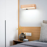 Applique Bois massif Style nordique Simplicité moderne Rotatif Personnalité créative le salon étude Tête de lit de chambre
