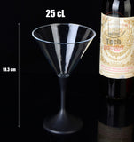 TD® TECH DISCOUNT® - Verre à cocktail verre à vin coupe à champagne 25 cL lumière colorée brillante autonomie 30h soirée saint valen