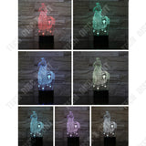 TD® Illusion optique 3D lampe optique à poser 7 mode couleur veilleuse lampe table à poser télécommande décoration tactile lama fort