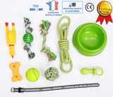 TD® kit 10 jouets pour chien corde peluche balle poulet bruit resistant pas cher solide couineur dressage chiot ensemble jeu animaux