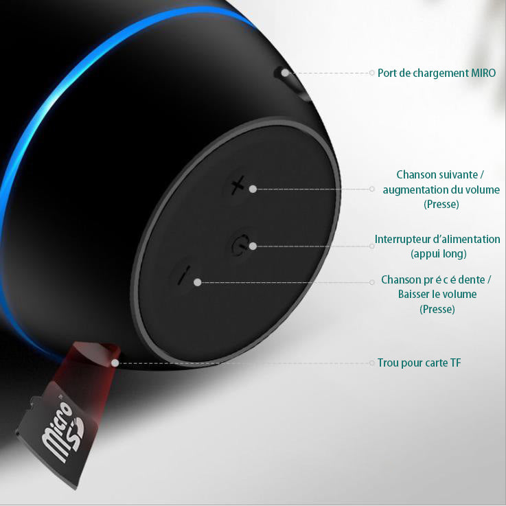 TD® AI smart bluetooth haut-parleur cadeau sans fil mini téléphone portable mini haut-parleur carte maison haut-parleur rouge