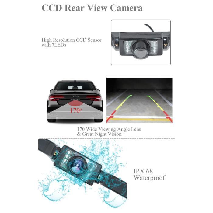 TD® Caméra De Recul Sans Fil Voiture-Radar Vision Nocturne Angle 170°+ –