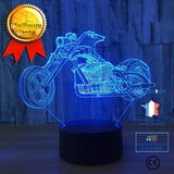 TD® Lampe optique poser décoratif tactile 7 couleurs illusion optique - modèle moto - faible consommation câble USB ou 3 piles AAA