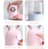 TD® USB humidificateur maison bureau petit portable mignon animal de compagnie bureau nano fine brume voiture aromathérapie machine