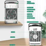 TD® Refroidisseur d'air portable petit ventilateur de climatisation humidifiant le ventilateur de refroidissement par pulvérisation