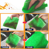 TD® Chiffon cuisine double-couche en fibres de bambou antiadhésif pour le nettoyage couleur vert absorption propreté vaisselles torc