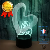 TD® Petite lampe de table à l'ambiance visuelle créative 3D de la Saint-Valentin Neuf 163