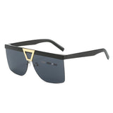 TD® Lunettes de soleil Design de la demi-monture Décoration du pare-soleil   Protection contre les UV Convient aux hommes et aux fem