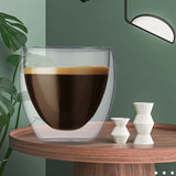 TD® Coffret de 8 Tasse à café/Expresso/Espresso en Verre -80ml , Set/Tasses à café Double paroi, Tasse Expresso Originale.
