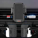 TD® Support de téléphone portable Bluetooth pour voiture，Bluetooth 5.0 ，Appels mains libres ，Insertion de la carte TF et de la clé U