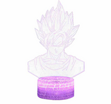 TD® Veilleuse 3D Dragon ball, 3D Lampe Illusion Optique, lampe de bureau LED tactile sept couleurs, Chambre Table Lumière de Nuit.