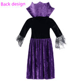 TD® Costume de Sorcière pour petite fille - Déguisement Sorcière Halloween/ Taille - 7-9 Ans