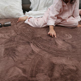 TD® Tapis salon nordique ins chambre couverture de chevet imitation lapin en peluche polyester coton fond épais tapis de salle