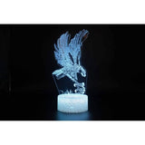 TD®  Lampe optique poser décoratif tactile 7 couleurs illusion optique - modèle aigle - faible consommation câble USB ou prise secte